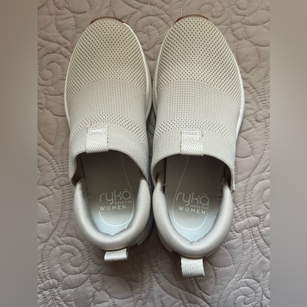 Ryka Women's Beige Slip-On Sneakers